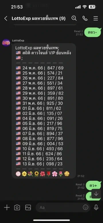 บอทแจ้งผลหวย เรียกดูผลหวยย้อนหลัง